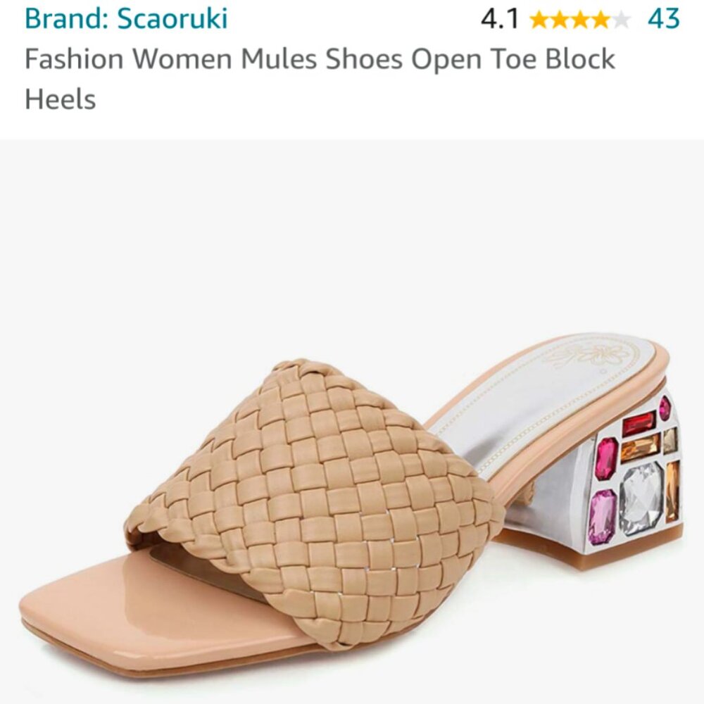 Open Toe Sandals - Scaoruki - Size 9 - Color - Beige